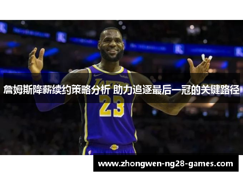詹姆斯降薪续约策略分析 助力追逐最后一冠的关键路径
